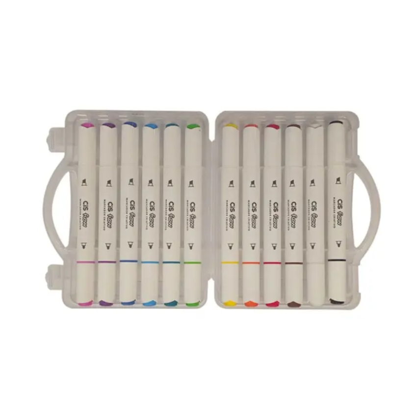 Marcador Criativo Flow Ponta Dupla C/12 Cores 5.7779 Cis
