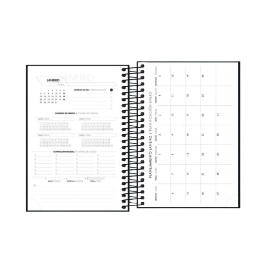 Agenda Espiral Executiva Diaria 12,9x18,7cm 2024 Napoli 130095 Tilibra