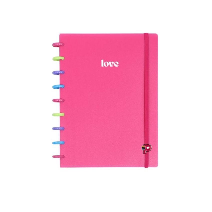 Caderno Colorful Love Medio 80fls Pop Disc