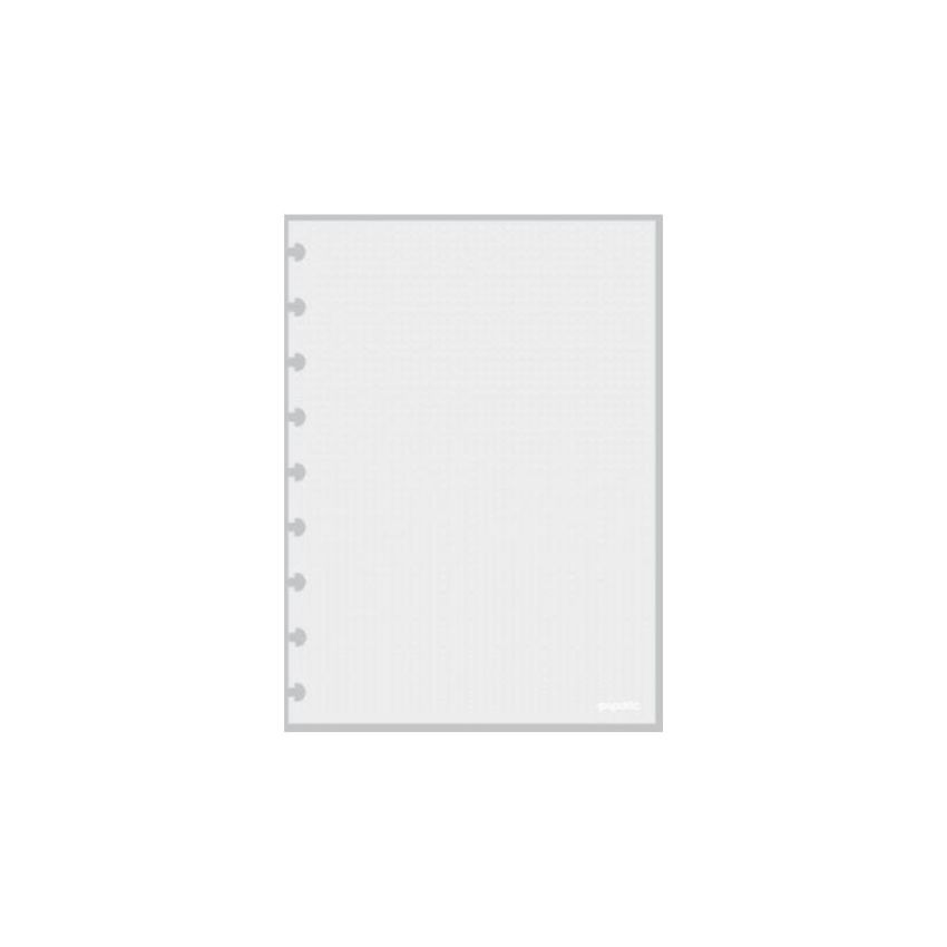 Refil Pontilhado Branco Medio C/50fls 90g Pop Disc