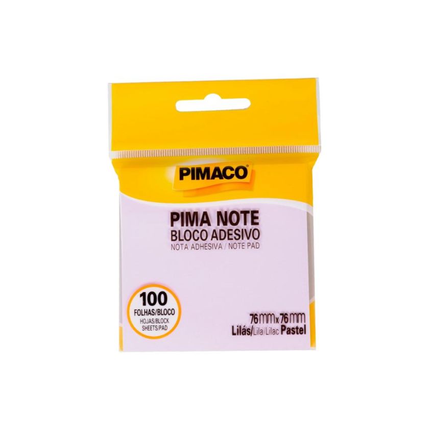 Bloco Adesivo Roxo Pastel 76x76mm C/100 Pimaco