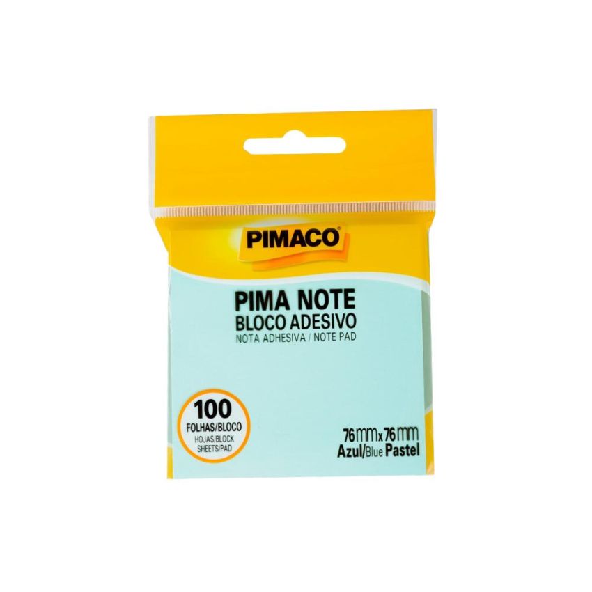 Bloco Adesivo Azul Pastel 76x76mm C/100 Pimaco