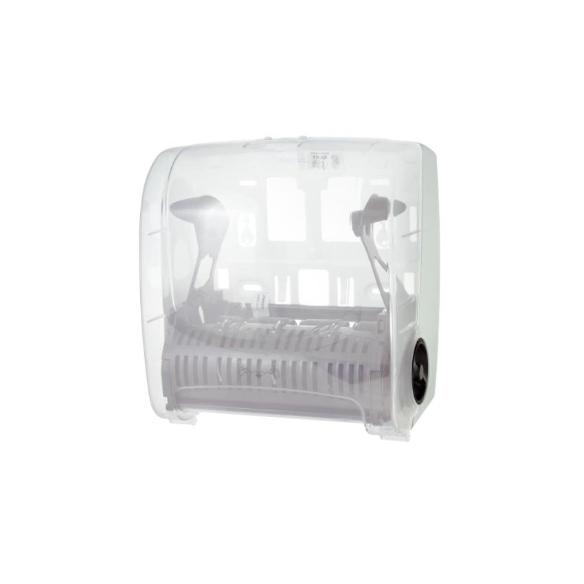 Dispenser Toalheiro Auto Corte Cor Br/vl p/ Papel Toalha Bobina Ate 200m Plestin Millenium