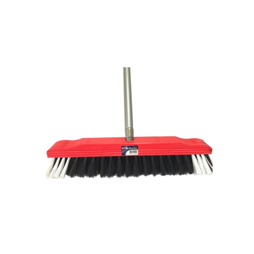 Vassoura Pelo Sintetico 40cm c/ Cabo de Mad Plastificado 1,20m Brubalar