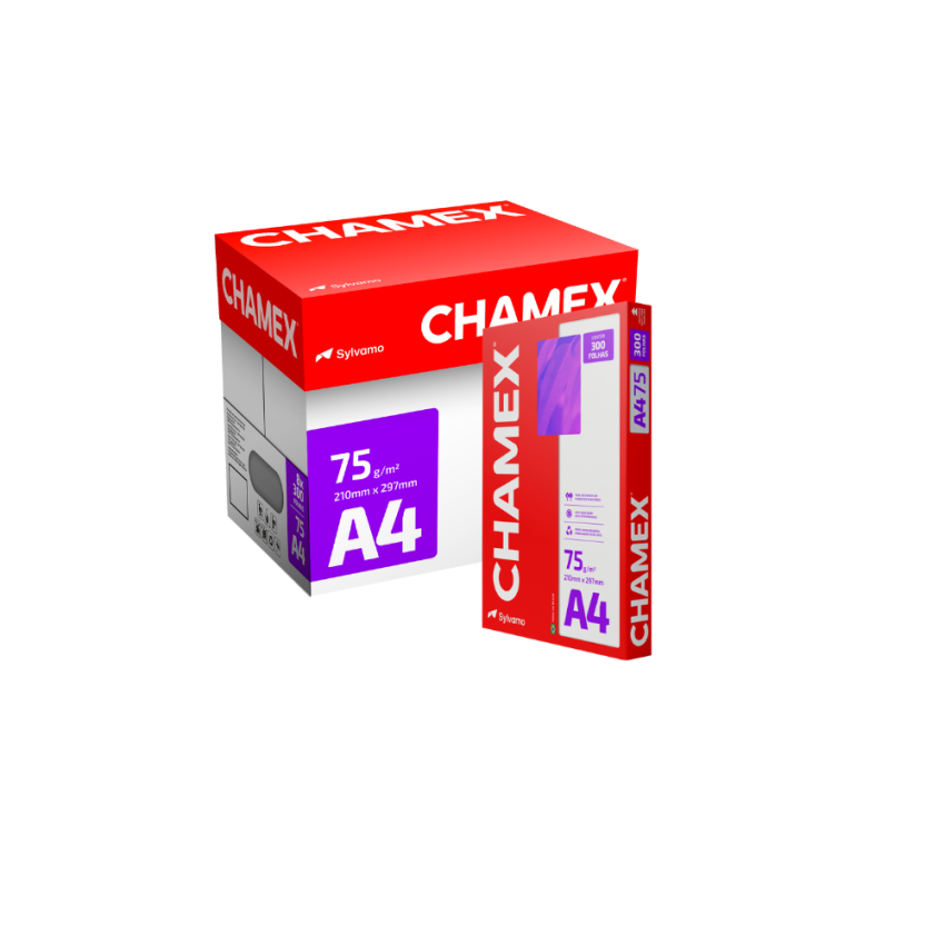 Caixa papel sulfite A4 75g CHAMEX - 2.400 folhas
