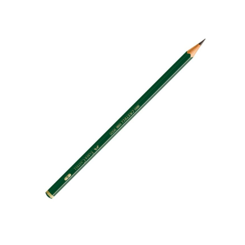 Lapis Desenho 9000 b Sextavado Verde  Faber
