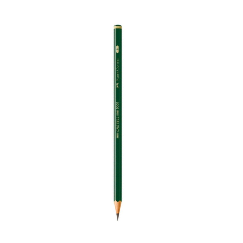 Lapis Desenho 9000 b Sextavado Verde  Faber