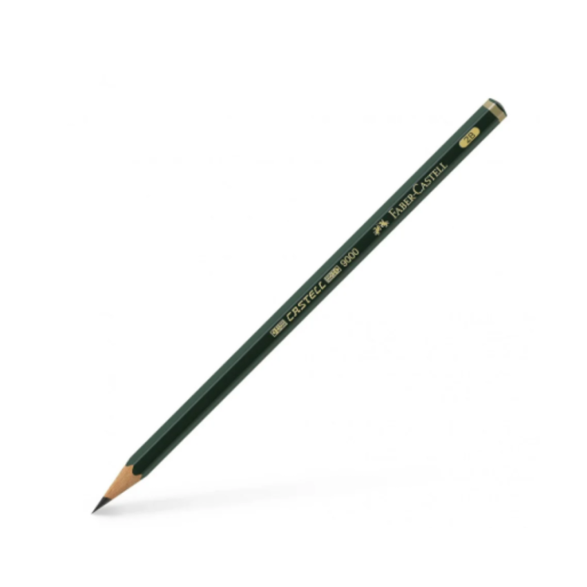 Lapis  Desenho 9000 2b Sextavado Verde  Faber