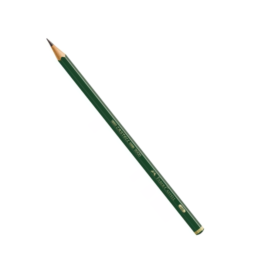 Lapis  Desenho 9000 hb  Sextavado Verde  Faber