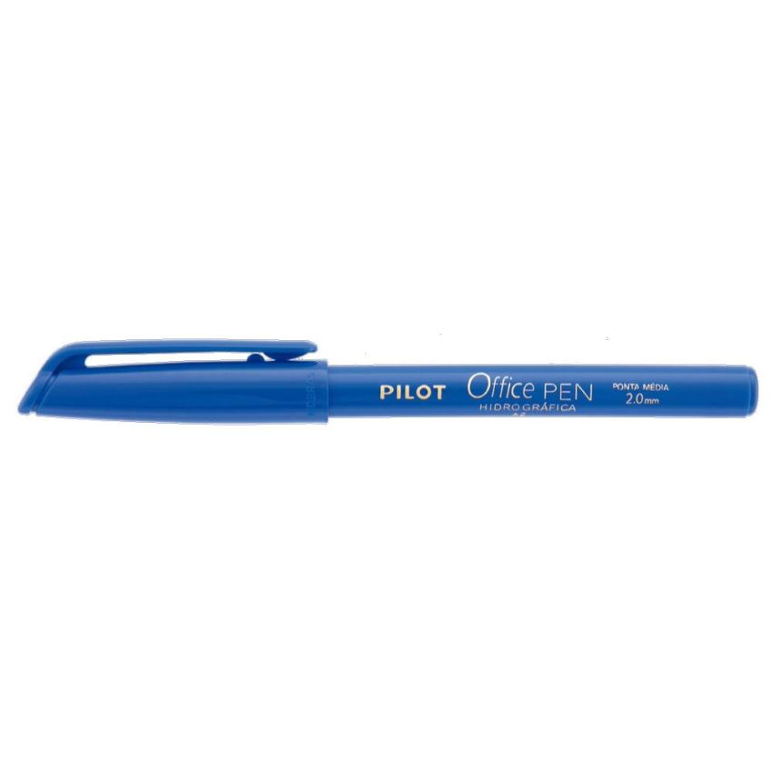 Caneta Hidrografica Office Pen 2mm Azul Pilot