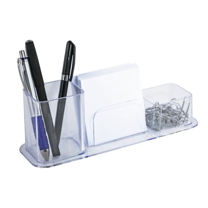 Porta Canetas Triplo Dellocolor Cristal 3031.h Dello