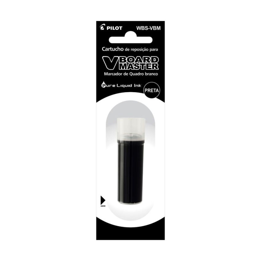 Tinta Refil p/ Marcador de Quadro Branco Wbs/vmb 5,5ml Preto Pilot