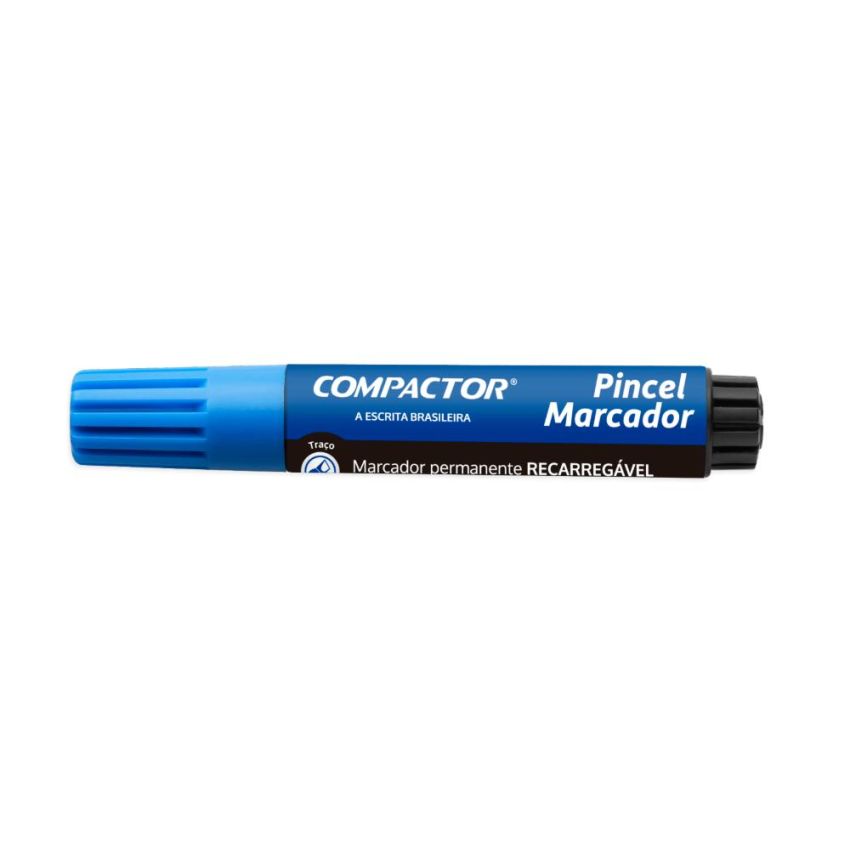 Marcador Permanente Atomico Azul Ref882  Compactor