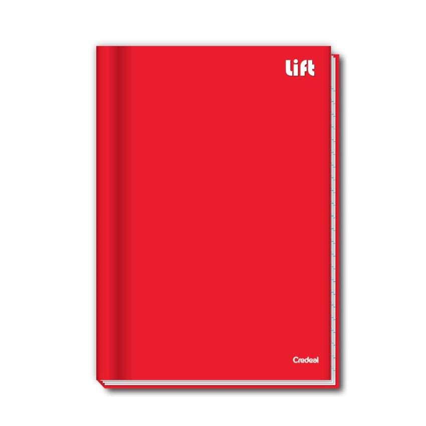 Caderno Brochura 1/4lift Capa Dura Vermelho 96fls 20795-6 Credeal