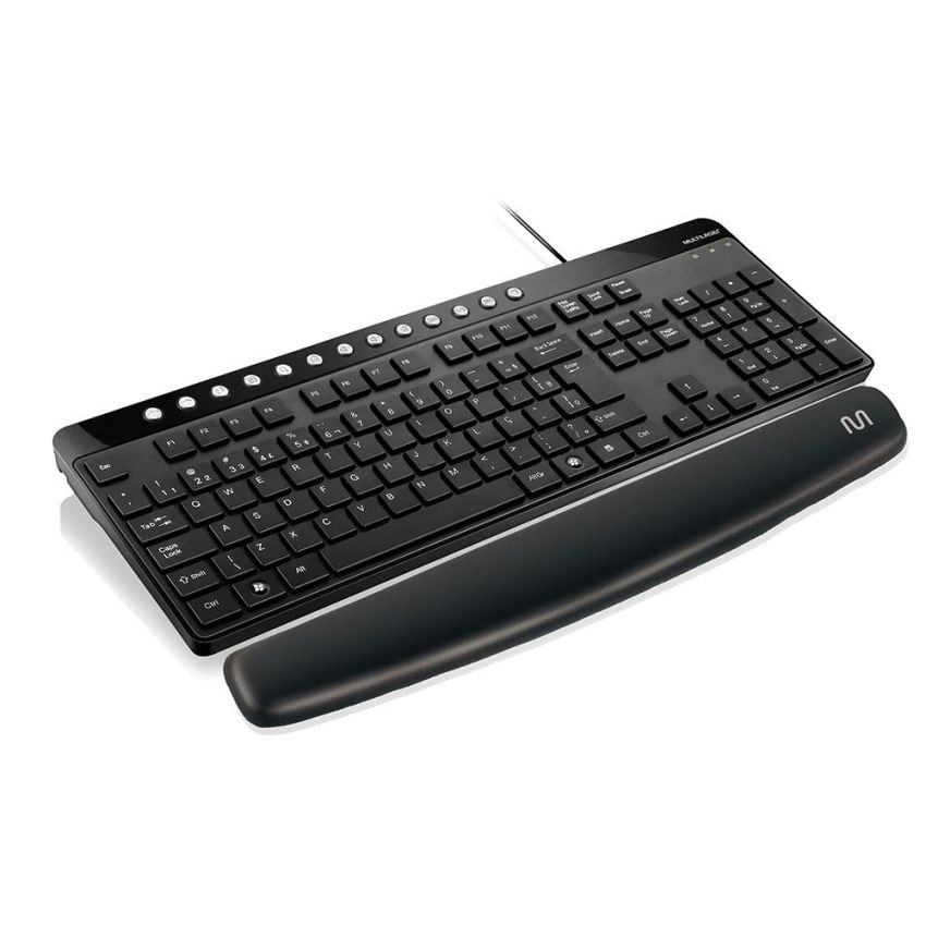 Apoio Ergonomico Para Teclado Gel Preto Ac033 Multilaser