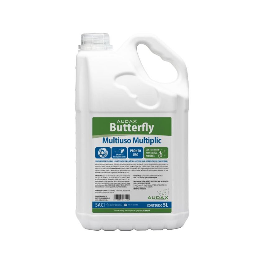 Limpador Multiuso Pronto Uso Multiplic Butterfly 5l 109156 Audax
