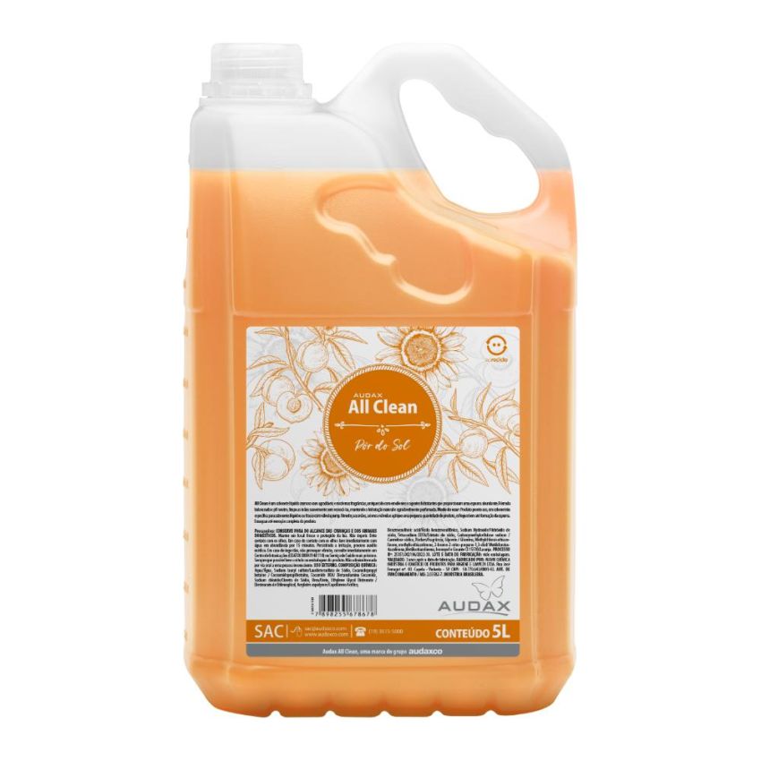 Sabonete Liquido Perolado Por do Sol / Pessego All Clean 5l 111188 Audax