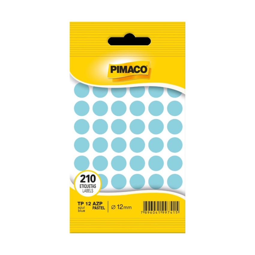 Etiqueta p/ Identificacao 210 Unid Tp12 Azul Pastel 970616 Pimaco