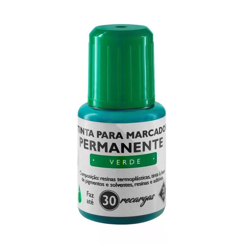 Tinta Para Marcador Permanente Verde - 20ml Tr7004 Brw