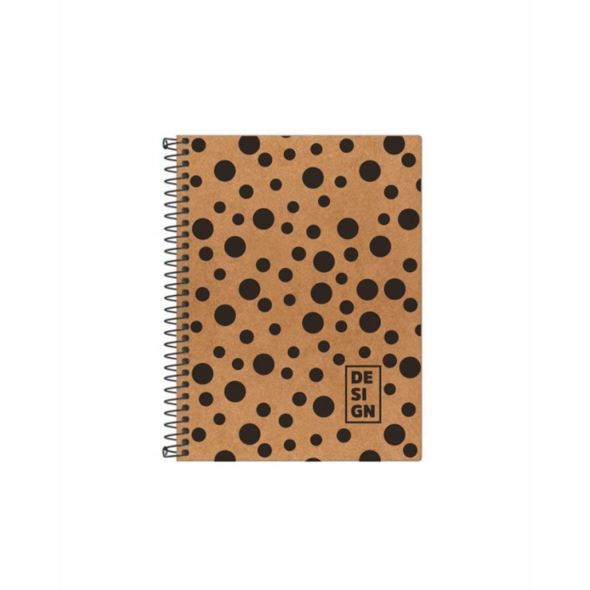 Caderno Espiral Universitario Kraft Capa Flex 80fls 8000r Romitec