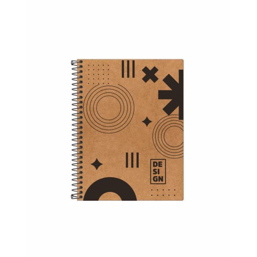 Caderno Espiral Universitario Kraft Capa Flex 80fls 8000r Romitec