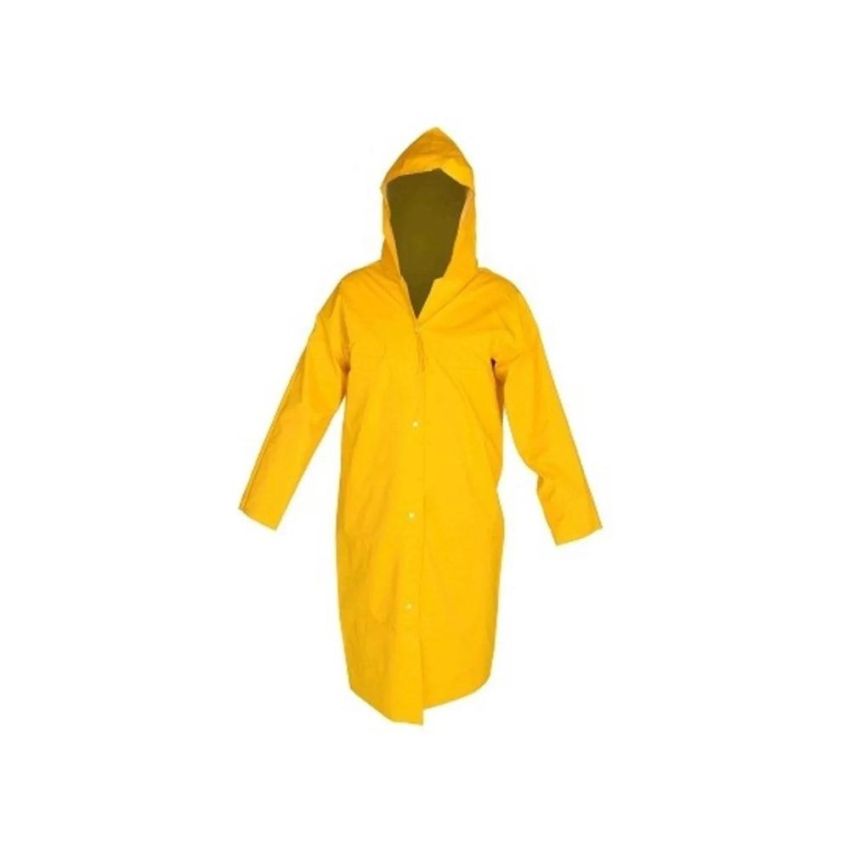 Capa de Chuva Pvc Forrado Amarelo Tam g ca 36254 Plastcor