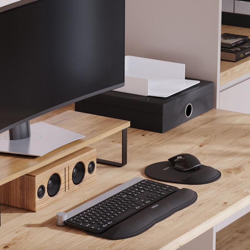 Mouse Pad Ergonomico Espuma Confort Preto 7 Reliza