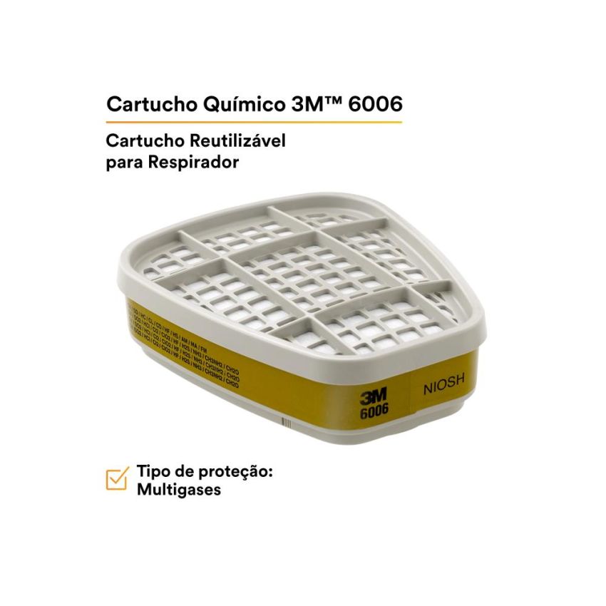 Cartucho Quimico 6006 Multigases 3m