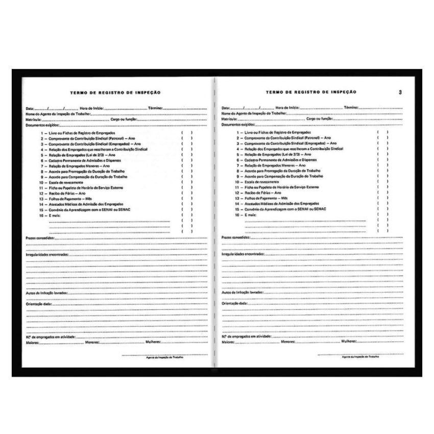 Livro Registro Inspecao 5478-3 50fl  Sao Domingos
