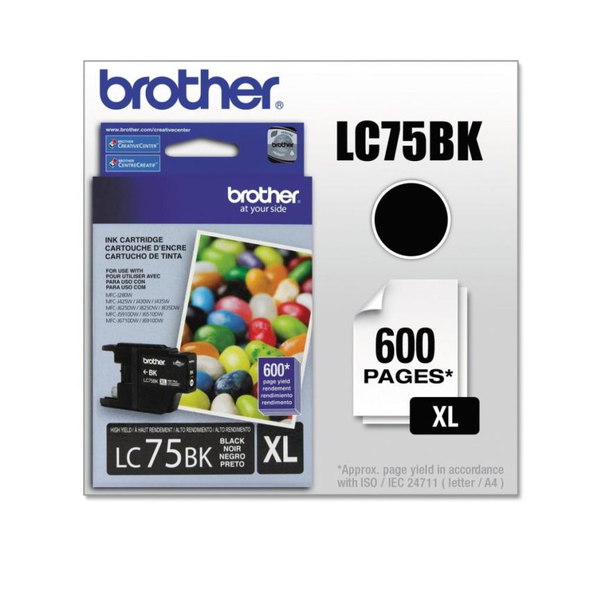 Cartucho de Tinta Brother Lc75bk Preto  Brother