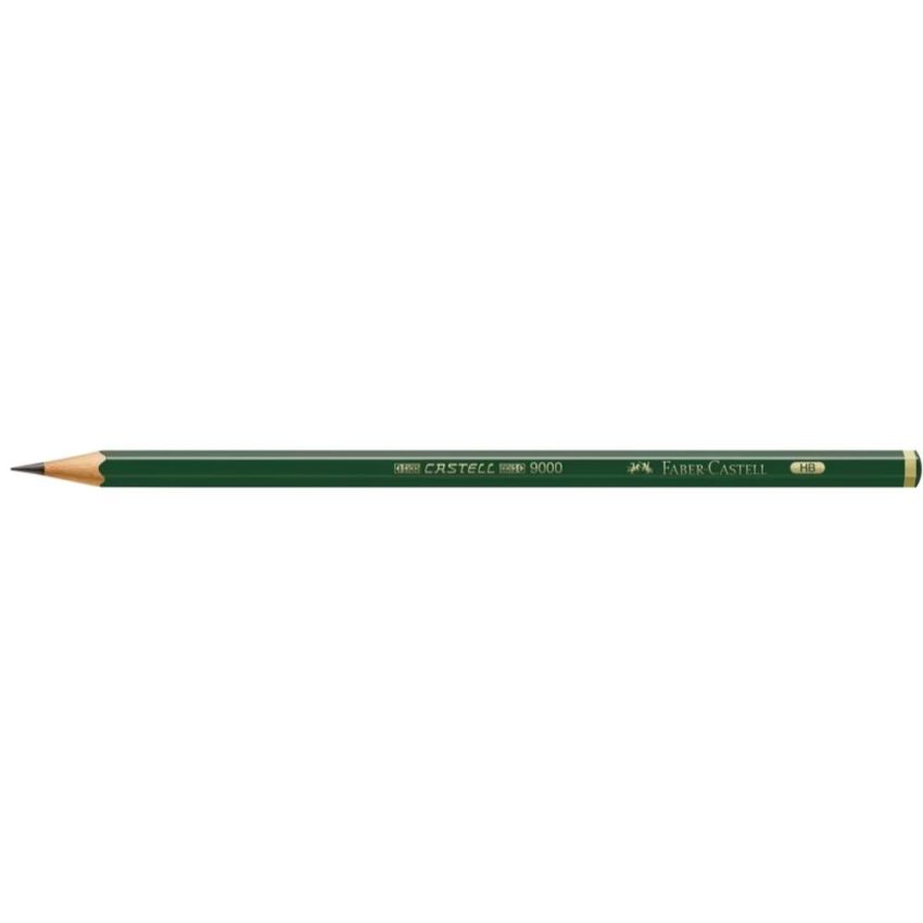 Lapis  Desenho 9000 hb  Sextavado Verde  Faber