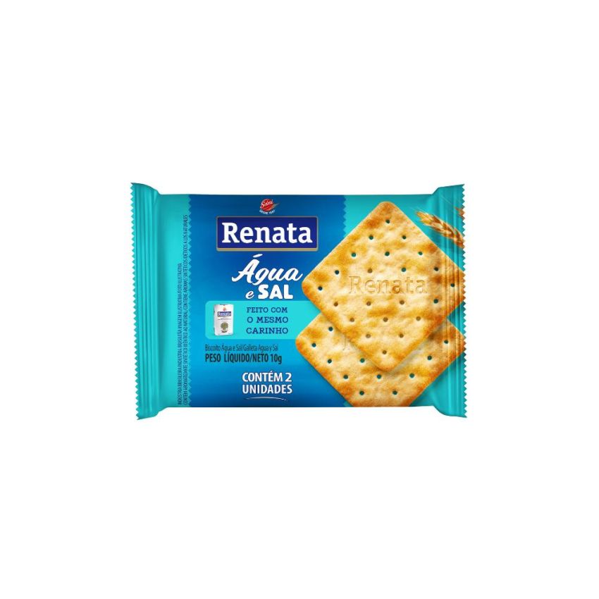 Biscoito Agua e Sal 10g cx c/ 180 Saches Renata