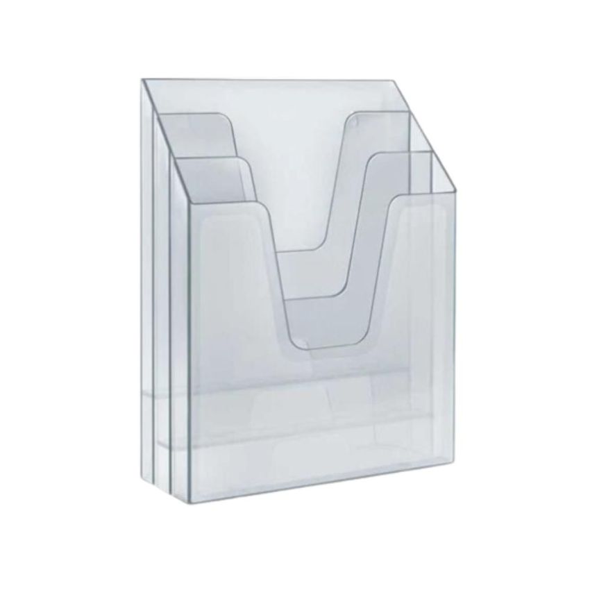 Organizador de Escritorio Vertical Triplo Cristal 864 Acrimet