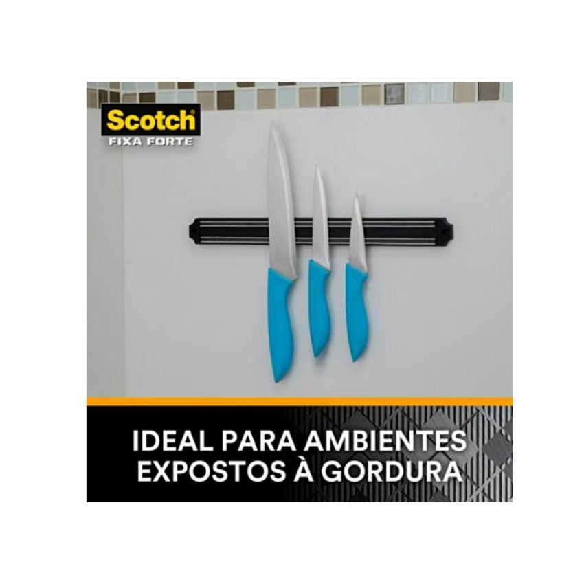 Fita Adesiva Fixa Forte Cozinha Scotch 24mmx1,5m Branca 3m