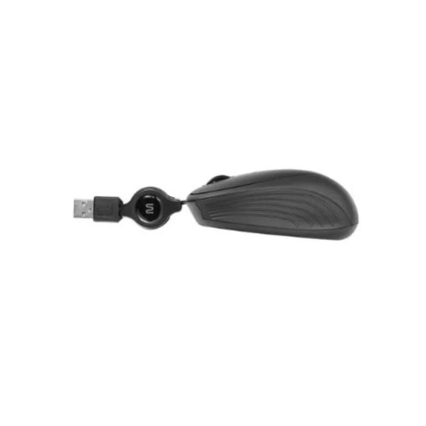 Mouse Retratil Emborrachado Preto Usb Mo231 Multilaser