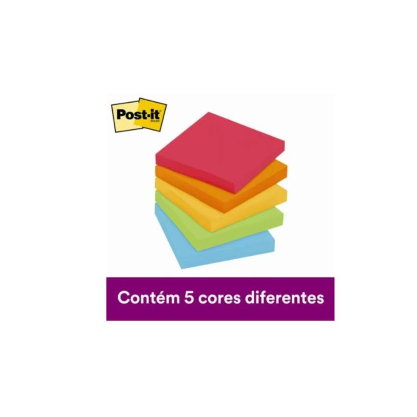 Post-it Colecao Diversao 76x76mm 5 Blocos 450 Fls 3m