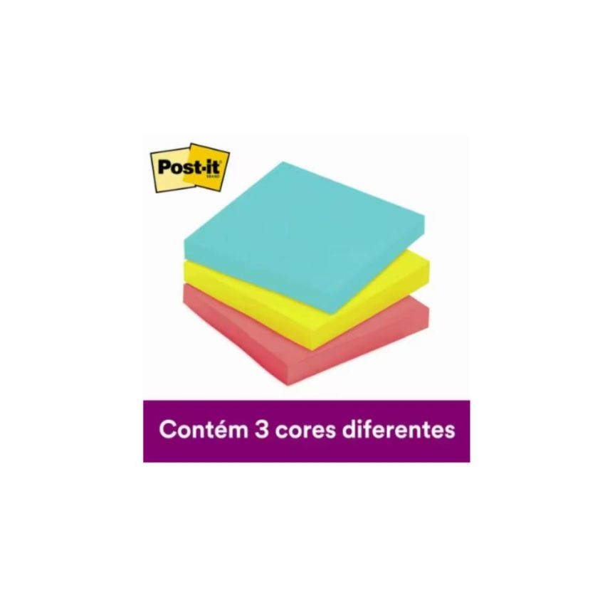 Post-it Colecao Supernova 76x76mm 3 Blocos 270 Fls 3m