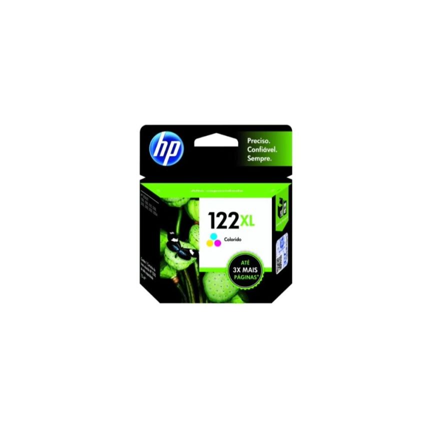 Kit Cartucho Tinta HP 122XL Colorido Alto Rendimento + Preto Ch563hb