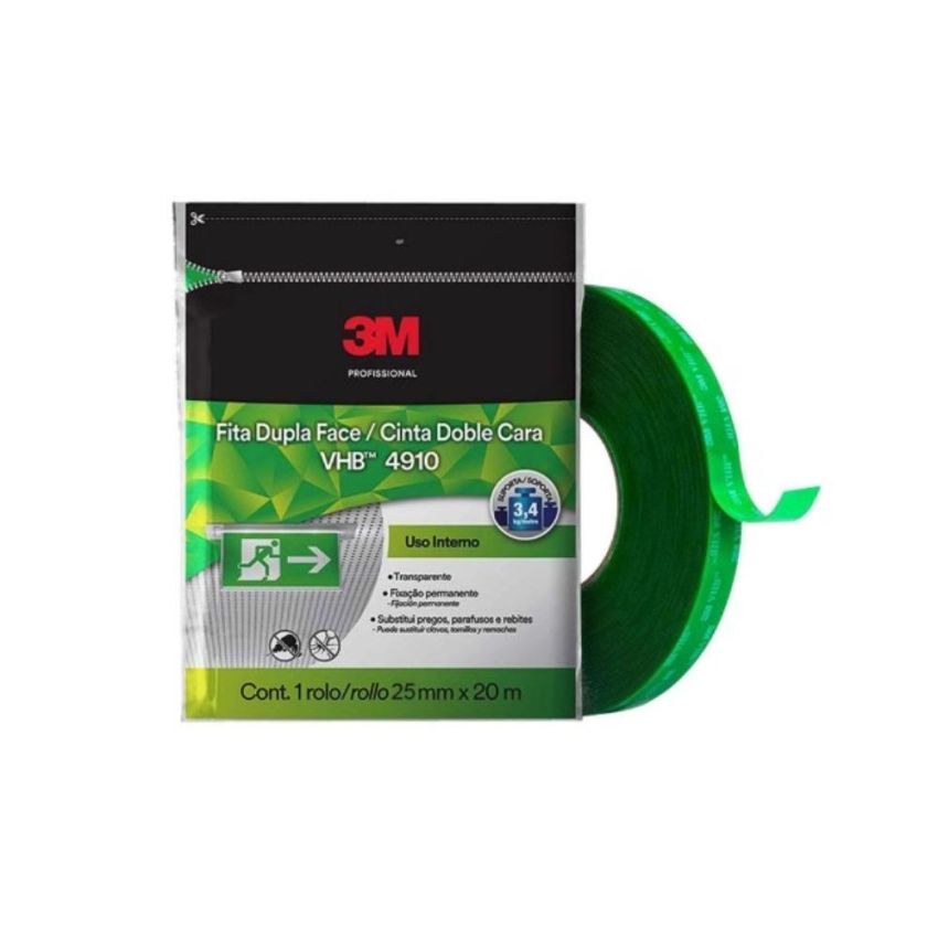 Fita Adesiva Dupla Face 4910 25x20 Flow Pack 3m