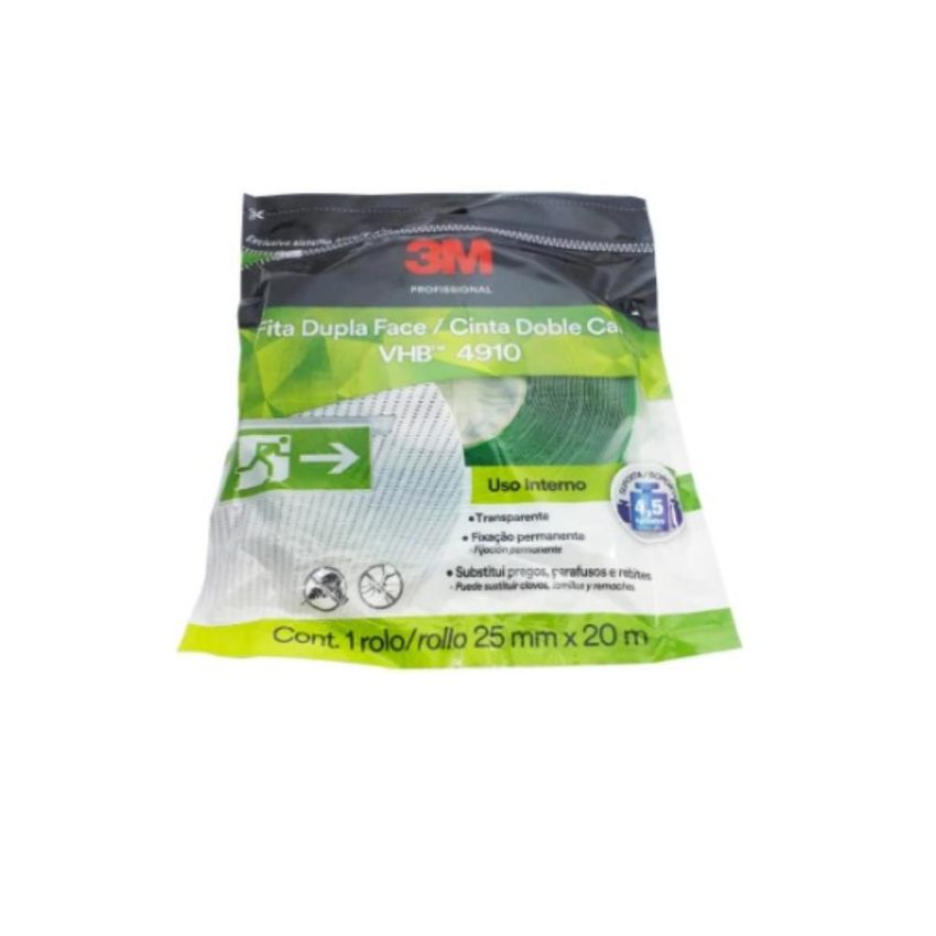 Fita Adesiva Dupla Face 4910 25x20 Flow Pack 3m