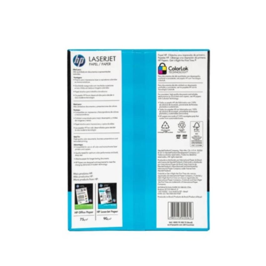 Papel Sulfite Para Impressao  hp Premium  Carta  90gr Branco 500 Folhas  Chamex