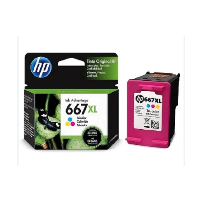 Cartucho de Tinta Original hp  667xl Colorido 3ym80ab  hp