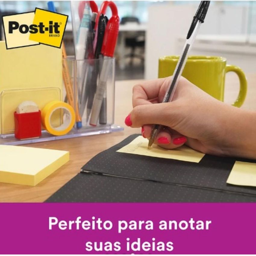 Post-it 76x76m 100 Folhas Amarelo 654 3m