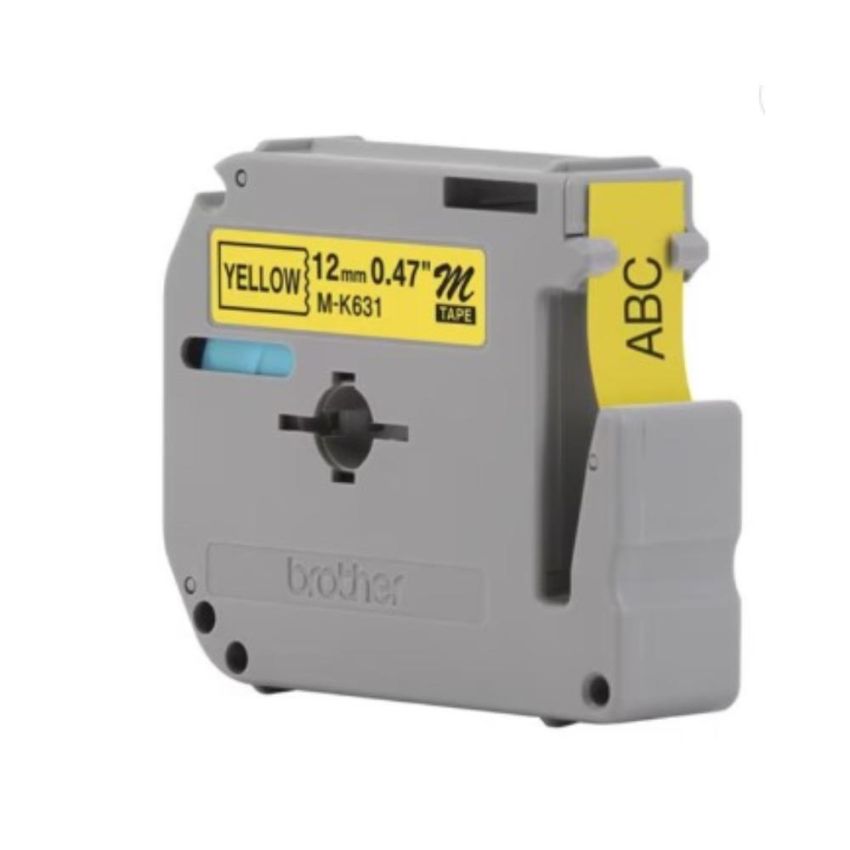 Fita Rotulador Brother 12mmx8m Preto/amarelo Mk631  Brother