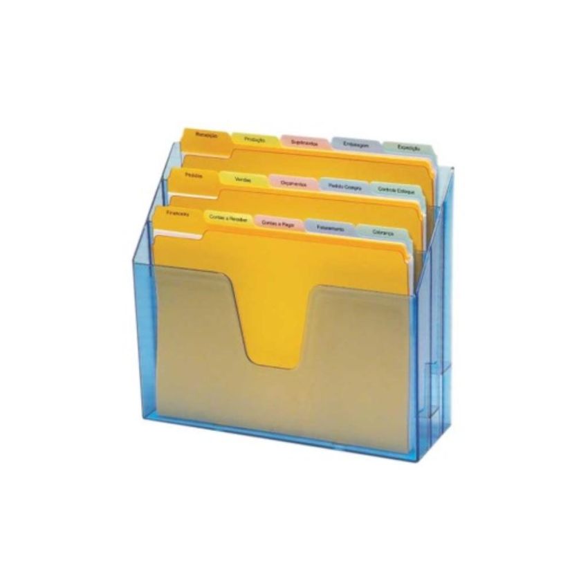 Organizador de Escritorio Triplo Azul 860 Acrimet