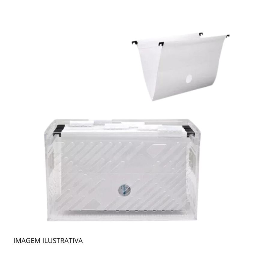 Organizador Dellocolor c/ 6 Pastas Suspensas Delloplus Cristal 0320 Dello