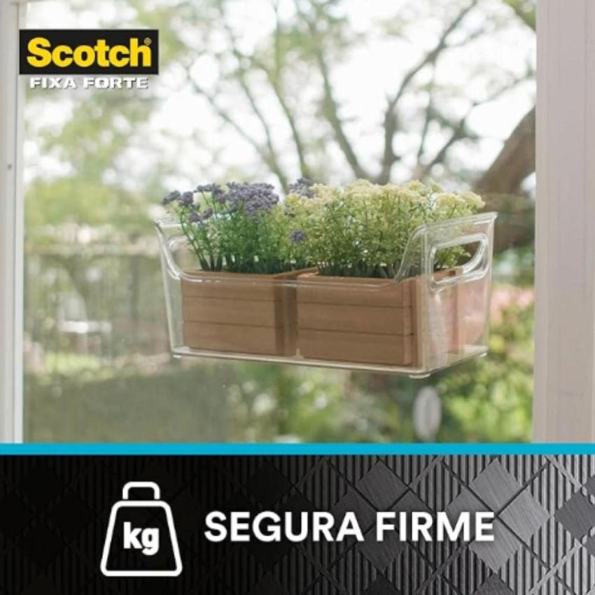 Fita Adesiva Fixa Forte Scotch 25mmx2m Transparente 8808 3m
