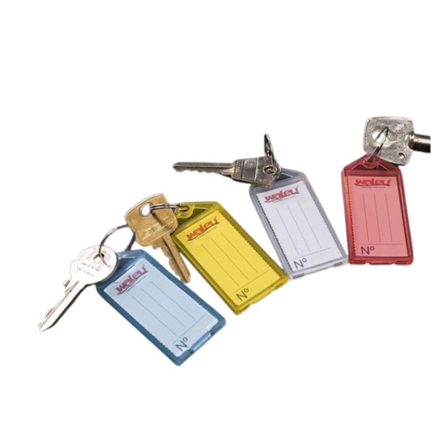 Chaveiro Plastico c/ Etiqueta Cores Sortidas C/25 Ref 10180002 Waleu