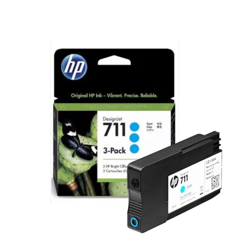 Cartucho de Tinta Original hp 711 Ciano 3 Unidades Ref Cz134ab hp