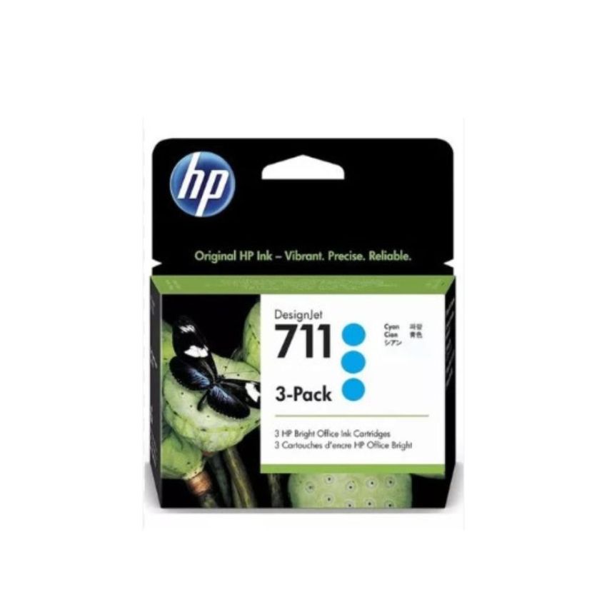 Cartucho de Tinta Original hp 711 Ciano 3 Unidades Ref Cz134ab hp